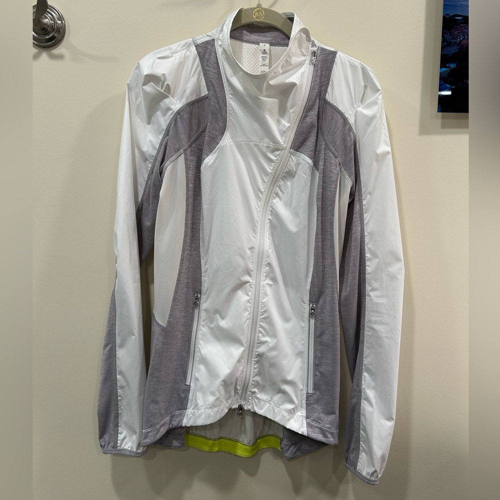 Lululemon Cycling Jacket - Women's White and Light Gray